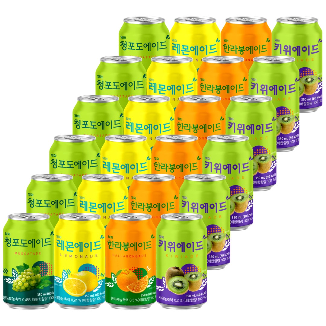 일화 에이드 4종(청포도+레몬+한라봉+키위) 16,900원