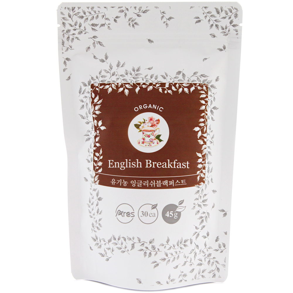 아레스 유기농 잉글리쉬 블랙퍼스트 홍차 티백, 1.5g, 1개, 30개입 9,100원