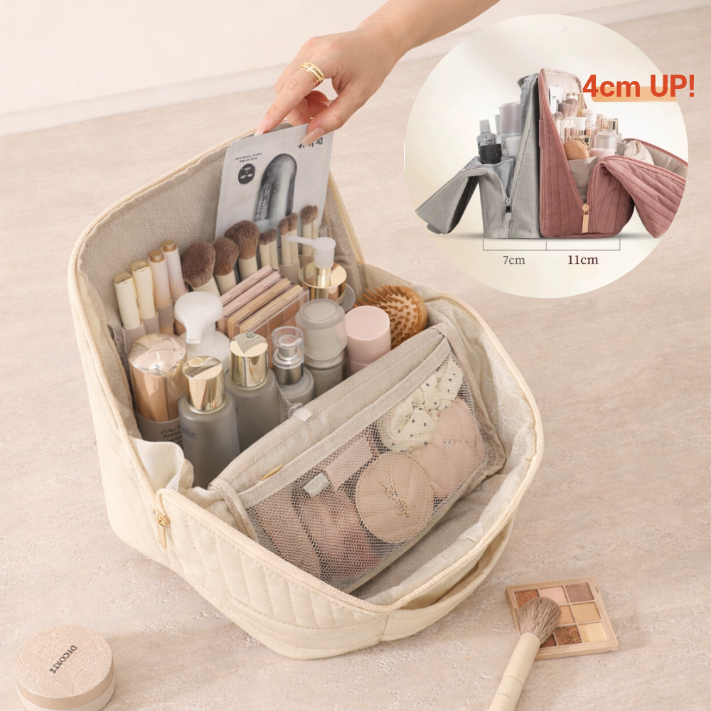 에브리봄 로맨틱무드 대용량 여행용 화장품 파우치 올인원 분리수납 특대형, 현재가 20,800원