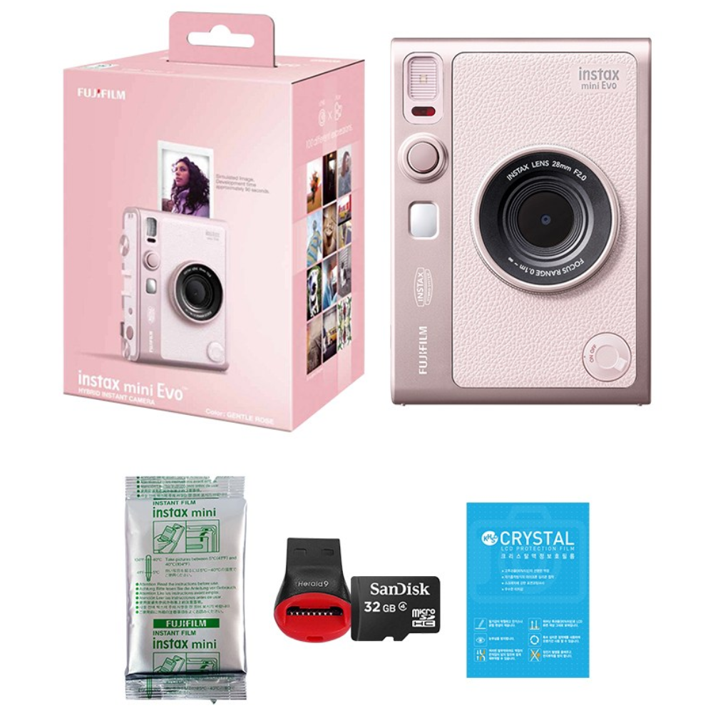 인스탁스 미니 에보 즉석카메라 + 미니필름 1팩/액정필름+SD카드, 1세트, 젠틀로즈 331,900원