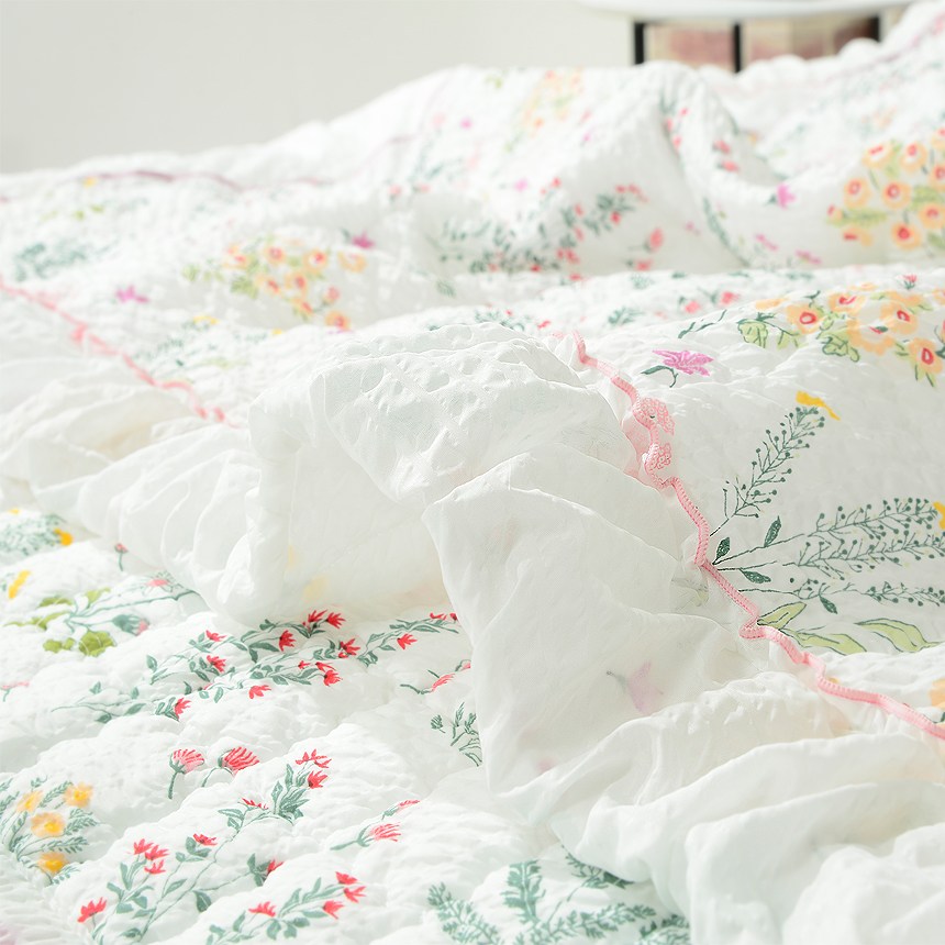 지베누오 국내생산 들꽃 시원한 시어서커 여름 차렵 이불세트 51,900원