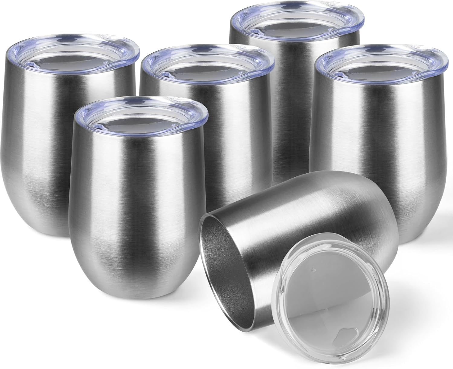 뚜껑이 있는 스타스피드 12온스 와인 텀블러 스테인리스 스틸 여행용 머그 스템리스 이중벽 단열 커피 컵 차가운 음료와 뜨거운 음료를 위한 와인잔 텀블러블랙 1개 85,280원