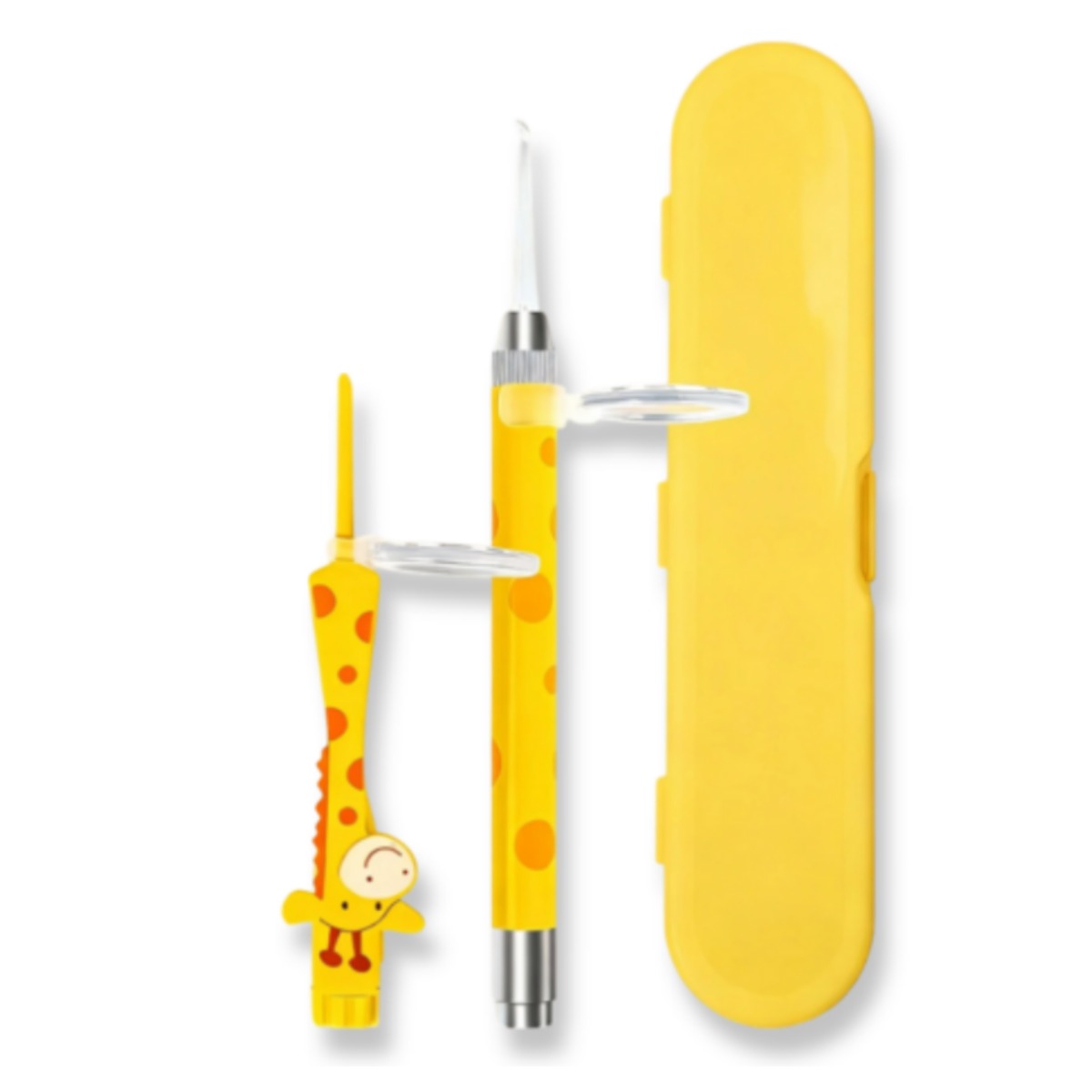 오데트 기린 귀이개 LED 발광 귀지 핀셋 세트, 2개, 1세트 23,000원