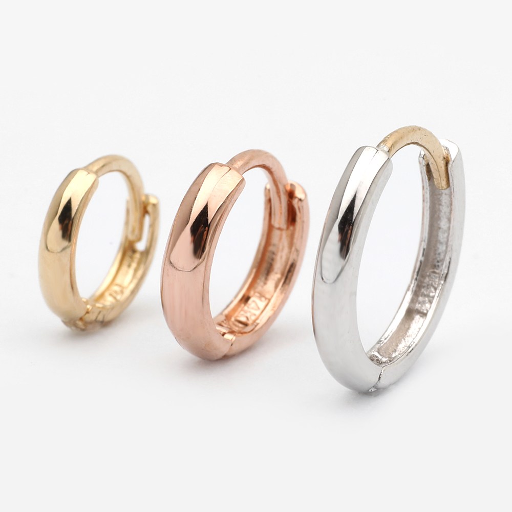 언쉬주얼리 14K 둥 민자 기본 원터치 링 귀걸이 스몰 62,000원