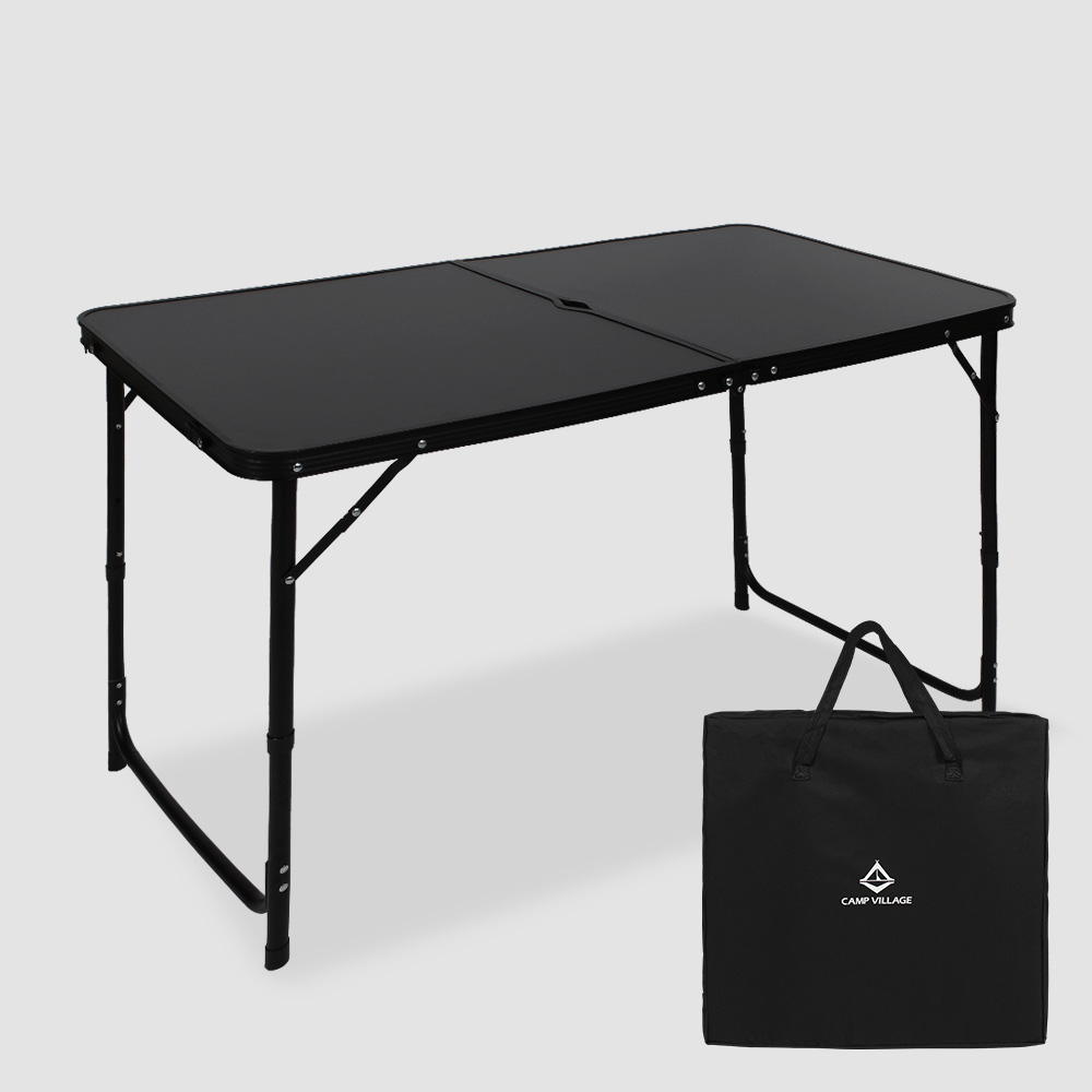 캠프빌리지 3단 높이조절 폴딩 캠핑 테이블, 블랙 45,500원
