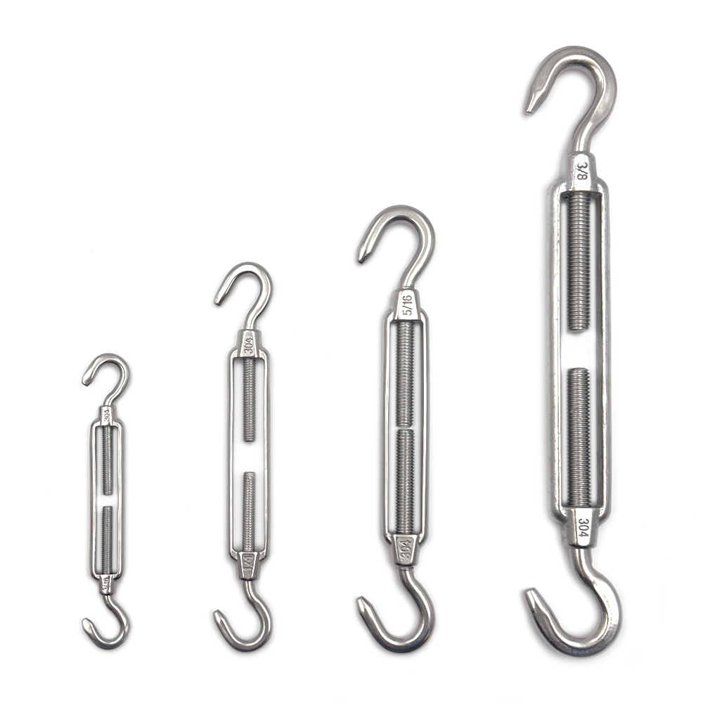 리우툴 스텐 후크 턴버클 규격 양방향 오픈 고리형 아이후크 천막 타프 와이어 체인 처짐방지 로프 길이 조절 고정 짜게, 1개 2,420원