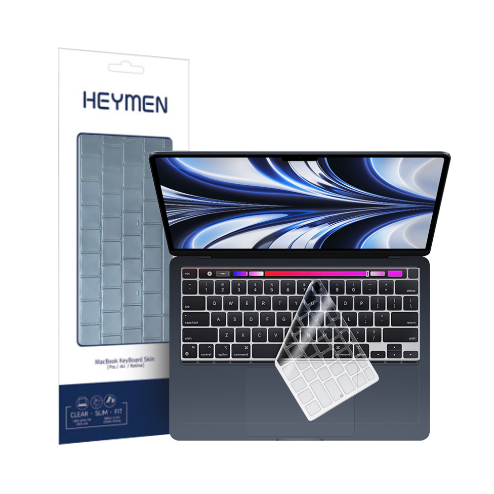 맥북 에어 13 15 인치 M5 M4 A3240 A3241 저소음 무광 TPU 키보드 자판 커버 키스킨, 1개, 투명(13/15인치) 7,900원