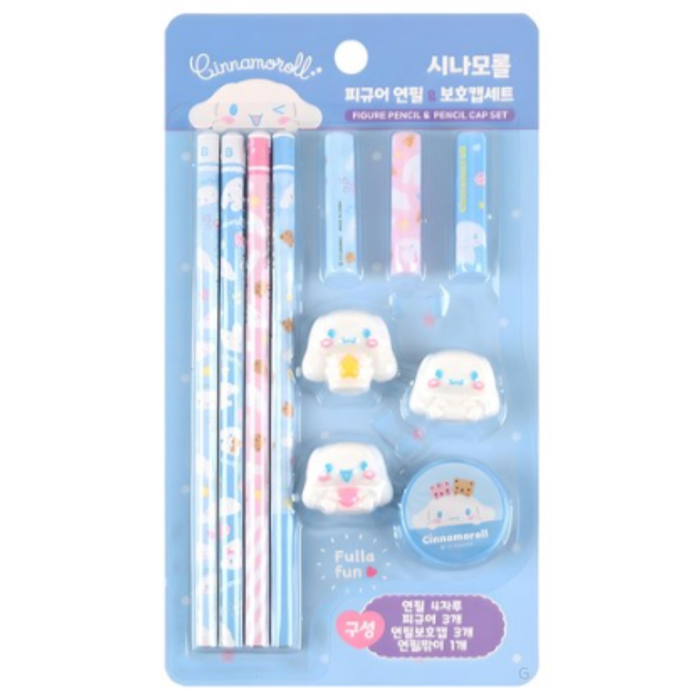 산리오캐릭터즈 시나모롤 피규어 연필 보호캡 문구세트, 블루, 80개 1,113,000원
