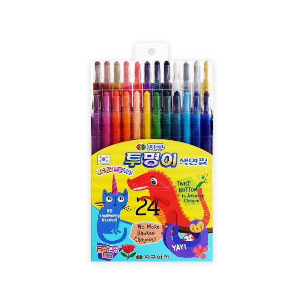 지구화학 24색 투명이 색연필 (샤프식), [8398360]없음 7,110원