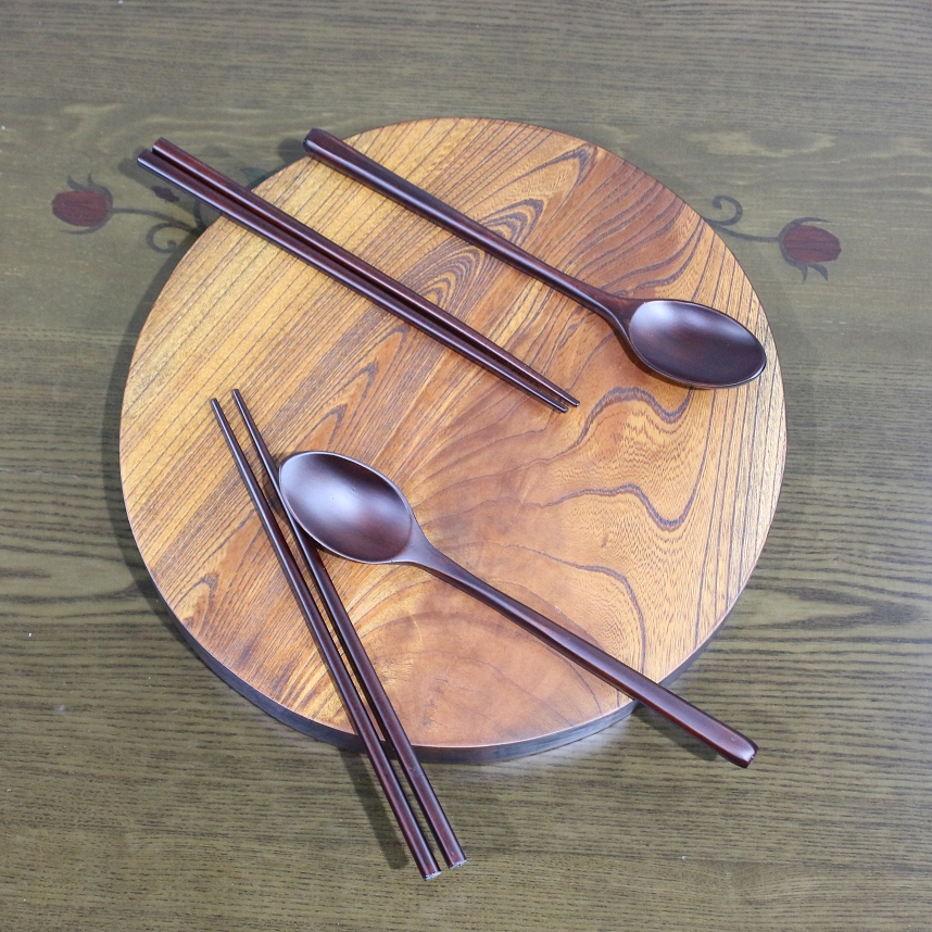 남원목기공예사 국산 옻칠 수저 2벌 세트, 단일색상, 숟가락 2p + 젓가락 2p 44,000원