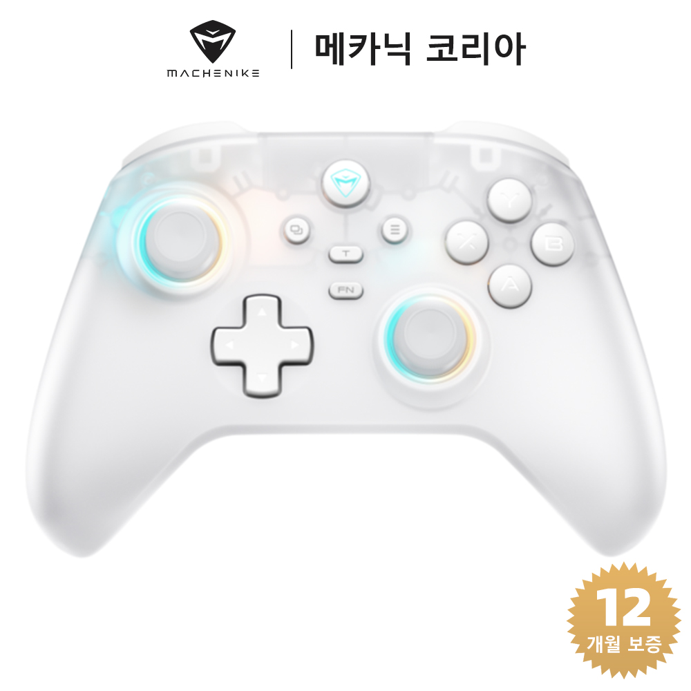 Machenike 메카닉 G3 V2 무선 컨트롤러 PC 안드로이드 iOS 닌텐도 스위치 호환 RGB 게임패드, 1개, 화이트(충전 도크 미포함) 40,900원