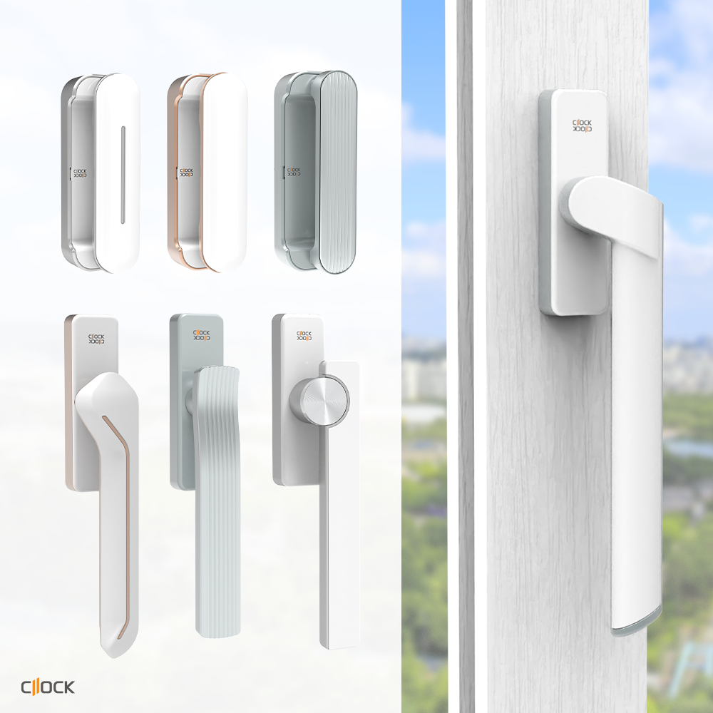 KCC LX하우시스 한화 현대 호환가능 클락 샷시손잡이 셀프교체 자동,수동 핸들 모음, 1개 23,400원