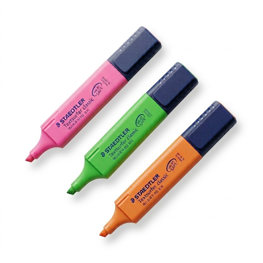 스테들러 형광펜 텍스트서퍼 364-1 그린 핑크 오렌지(3개입) 10,300원