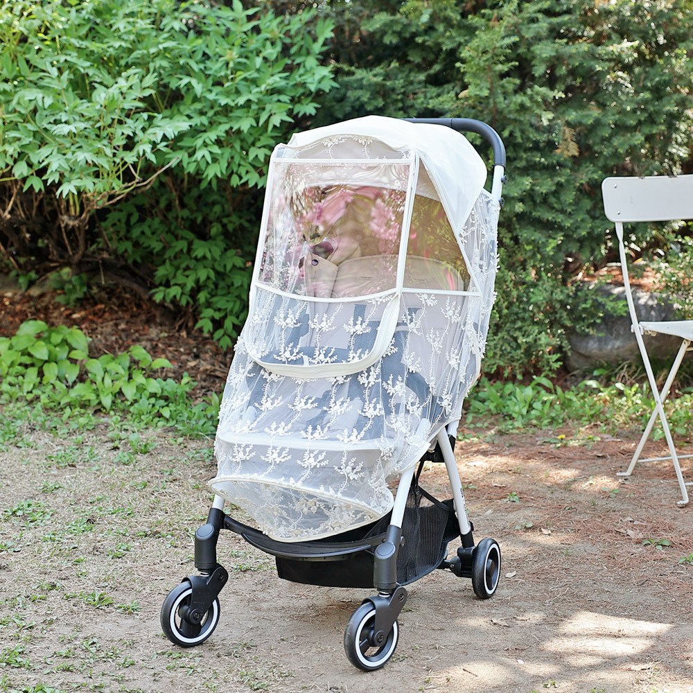 마롤로뜨 프리미엄 유모차 레이스 방충커버 모기장, 로맨틱_유모차 레이스 방충커버, 1개 79,000원