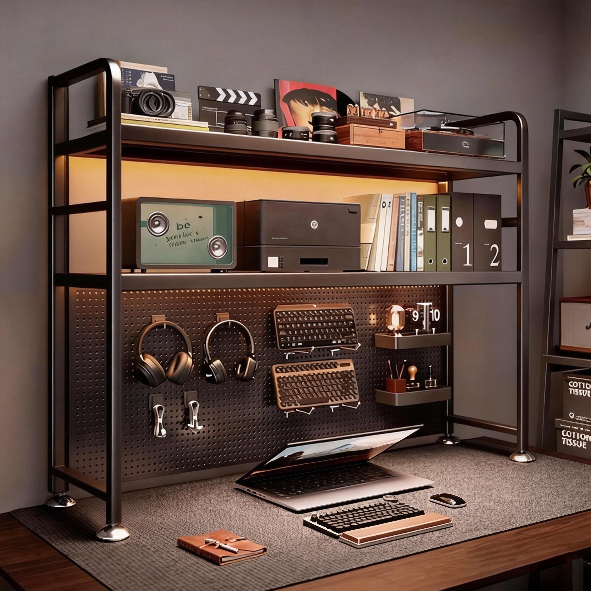 SeekFun 컴퓨터 테이블 선반 튼튼한 타공판 책상 수납 정리대 철제 빅사이즈 대형 벽선반 49,900원