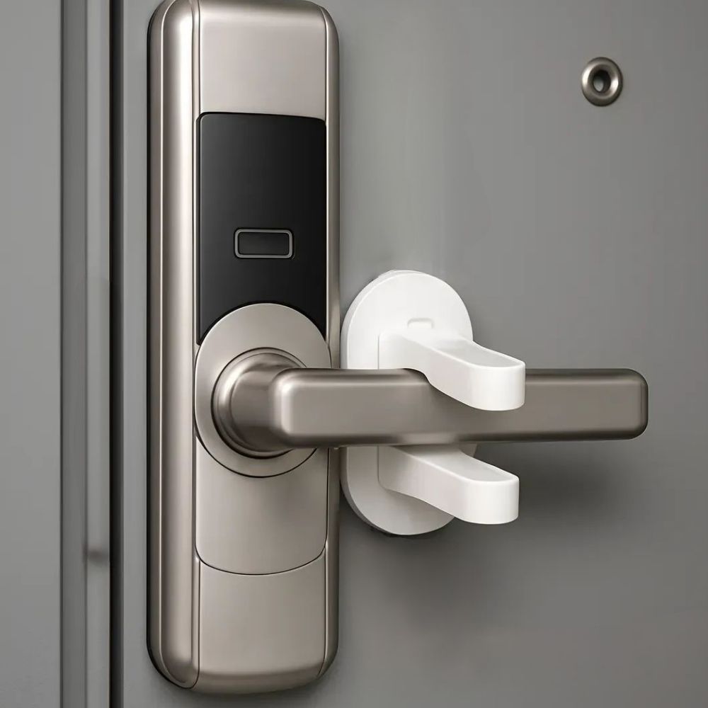 우노마스 문열림방지기 현관문 문고리 손잡이 고정 무타공 이중잠금 안전장치 7,400원