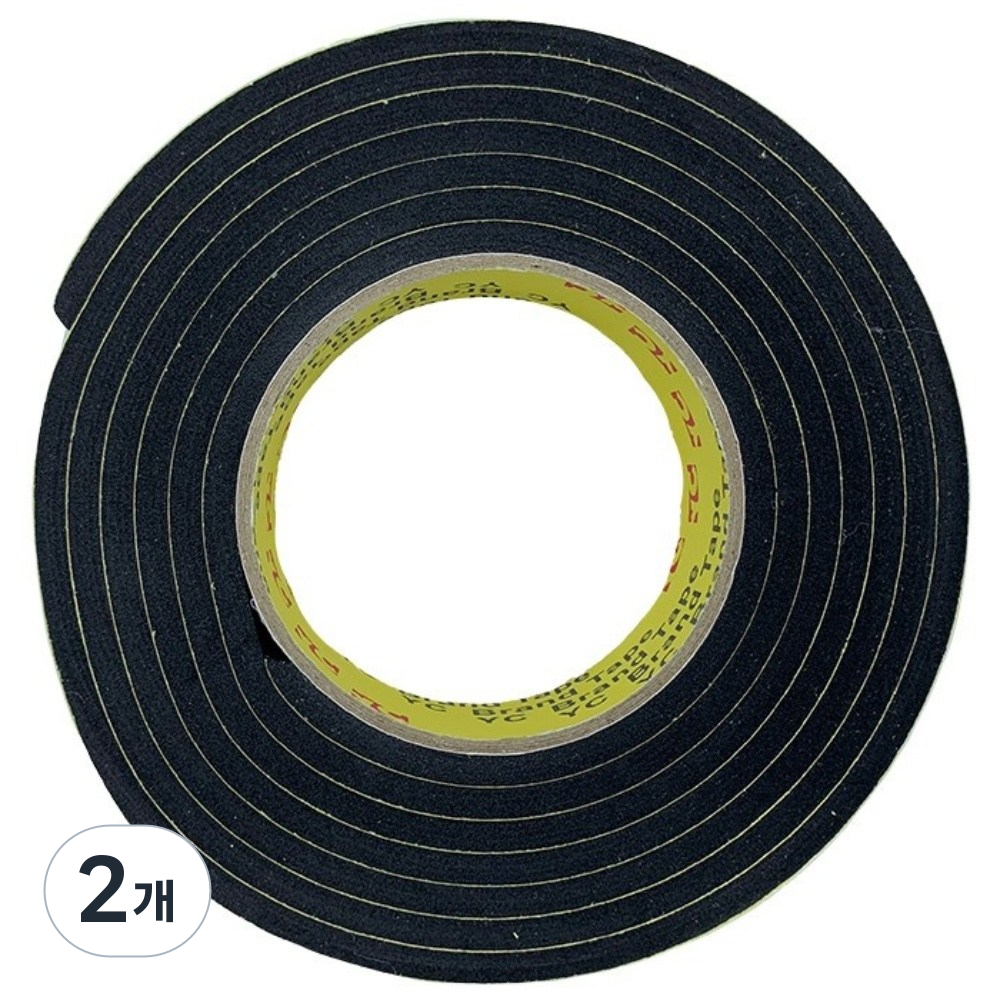 EVA 단면 흑색 스펀지테이프 폭40mmx두께5mm길이2M, 2개 20,050원
