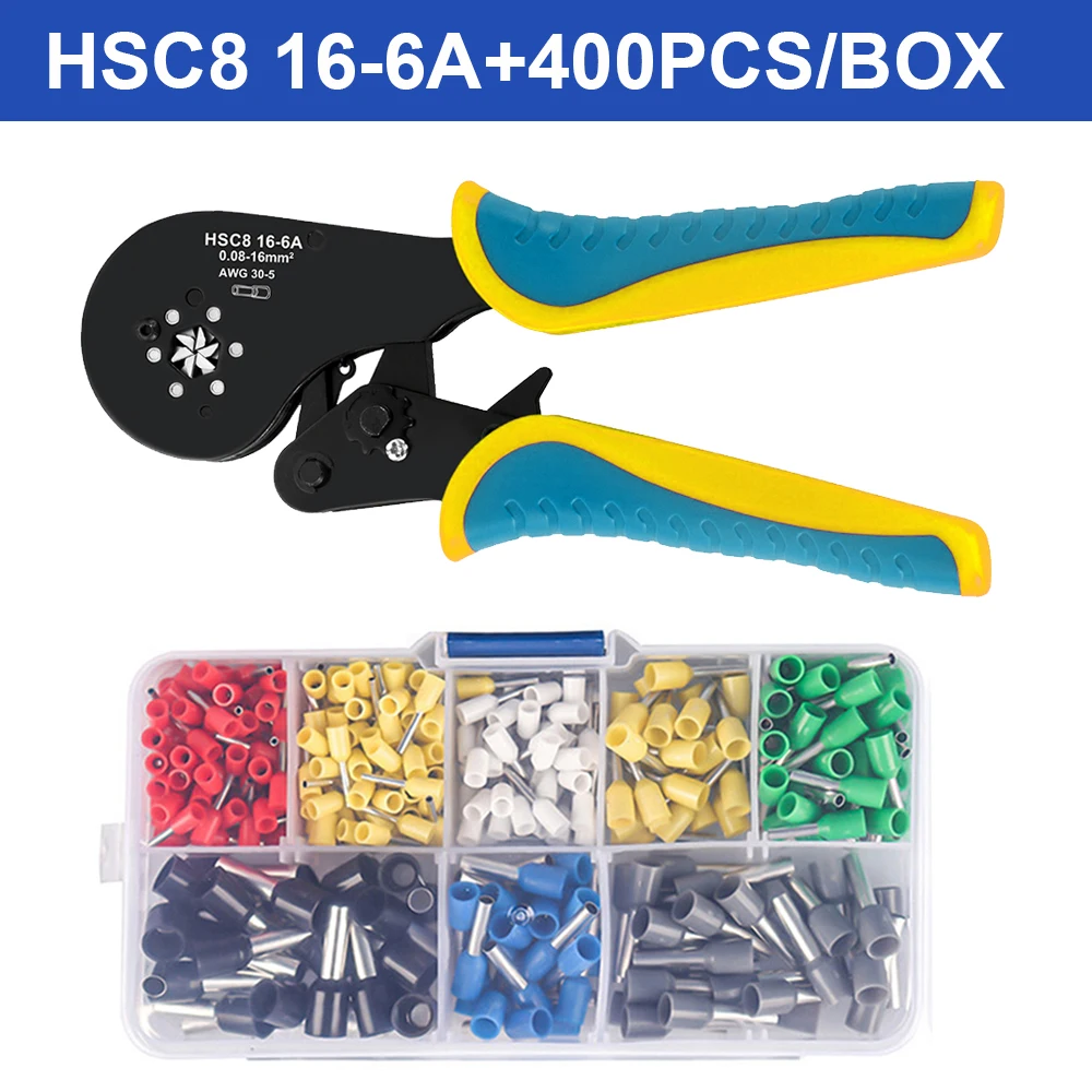 관형 터미널 압착 도구 미니 전기 펜치 VXC9 16-6 페룰 압착 펜치 0.08-16mm² 고정밀 클램프 세트 23,400원