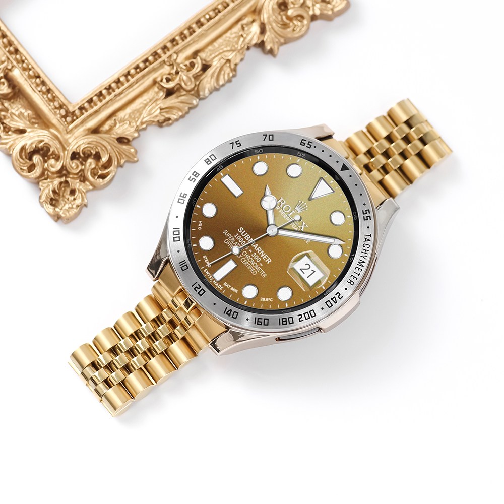 타임스토리 갤럭시워치6 호환 쥬빌레 메탈 날개형 스트랩, 골드 36,000원