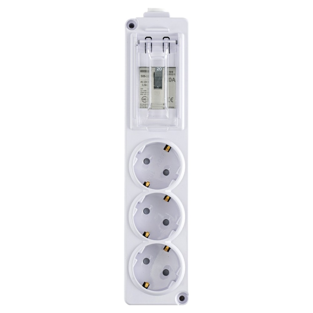 에코파워탭 국내 제조 고용량 배선차단용 멀티탭 3구, 2m, 화이트, 1개 15,800원