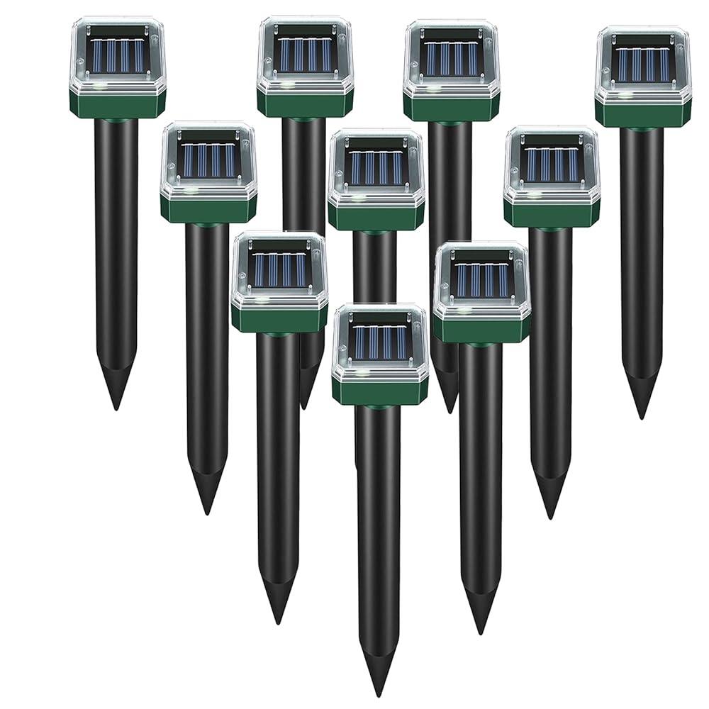 태양열 두더지 퇴치 소닉 고퍼 퇴치제 들쥐 체이서 두더지 억제 소닉 스파이크 퇴치 초음파 해충 방제 야외 마당 잔디밭에서 두더지 방지 10개 팩 85,900원