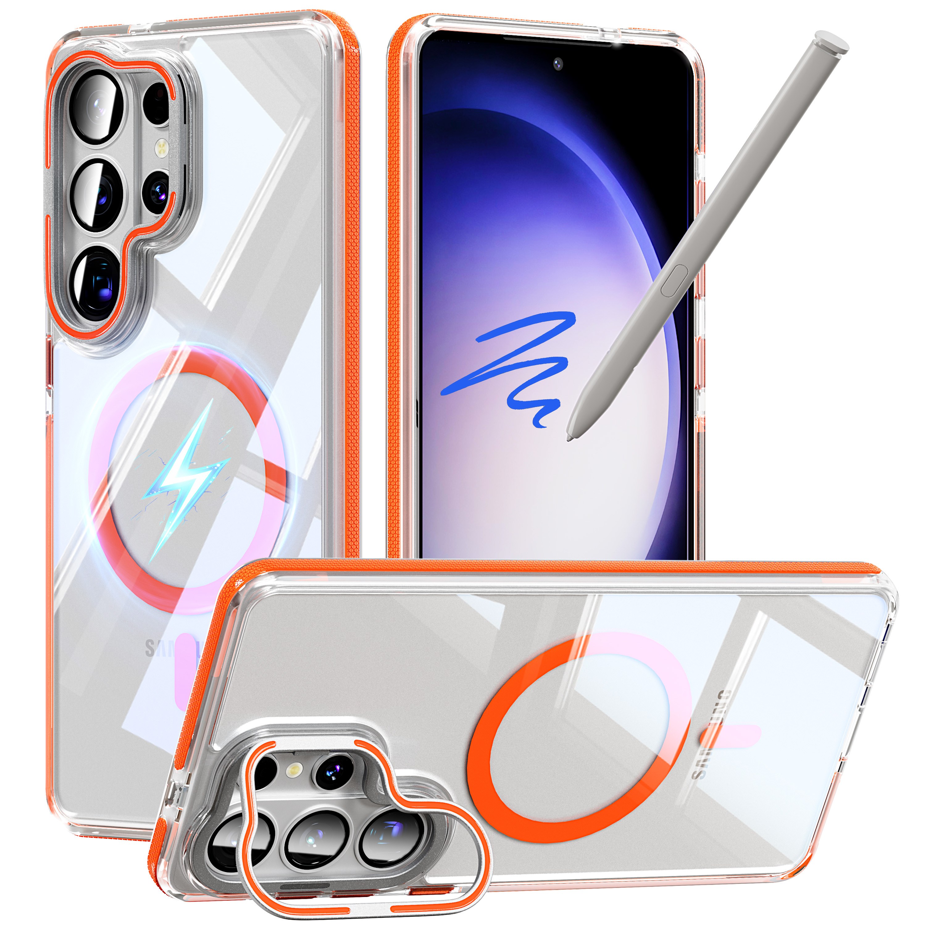 ESSENWOO S26 케이스 맥세이프 렌즈 스탠드 미끄럼방지 충격방지 21,900원