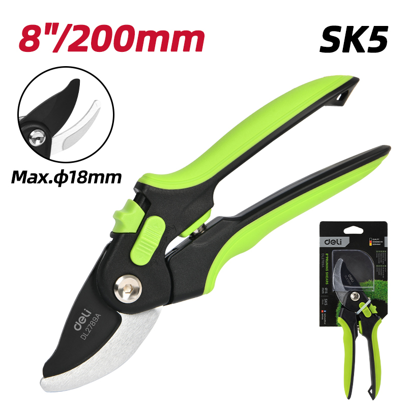 델리 전지 가위 8인치 SK5 그린 테플론 원예 가위 EDL2789A, 1개 16,800원