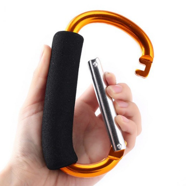 대형 카라비너 d형 캠핑 강철 고강도 등산고리, 랜덤 발송, 1개 7,900원