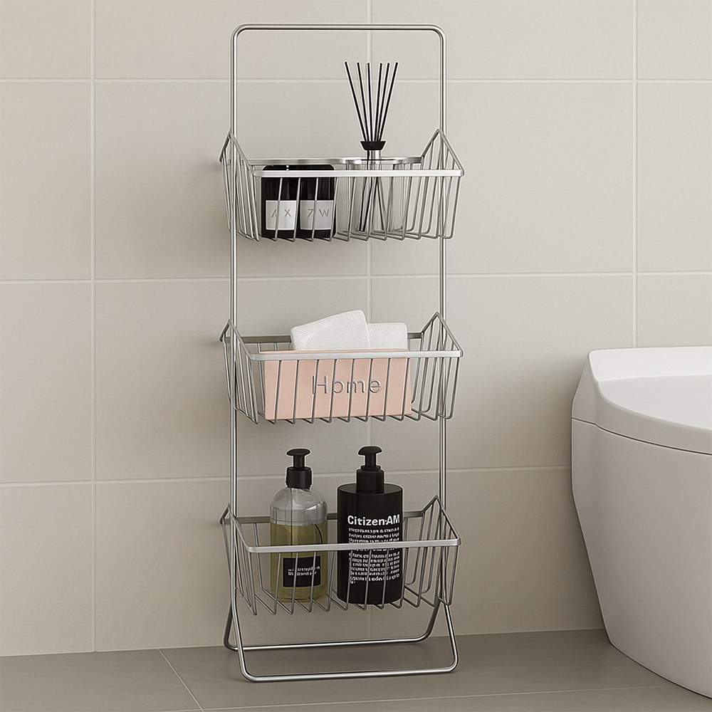 마치홈 스테인레스 욕실선반 3단 바스켓, 1개 39,800원