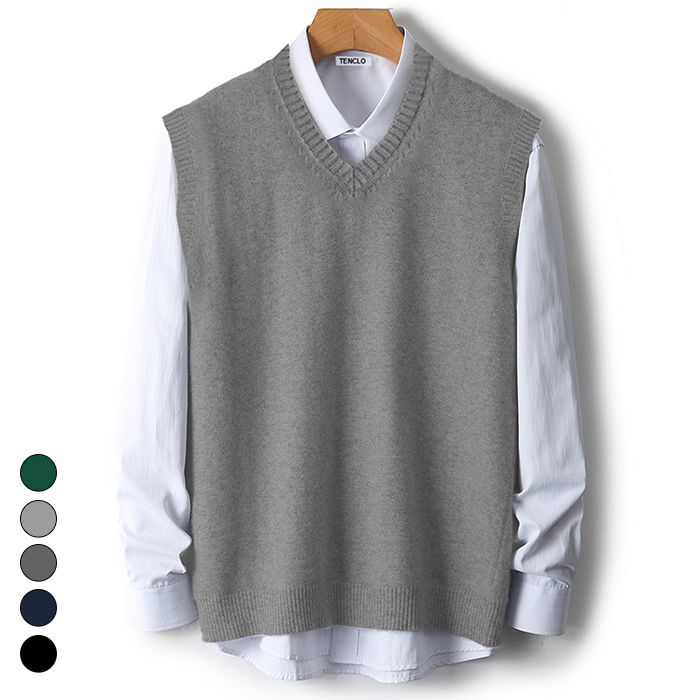 텐클로 빅사이즈(85-130까지) 남여공용 브이넥 니트 조끼 스웨트 베스트 TC-410 24,800원