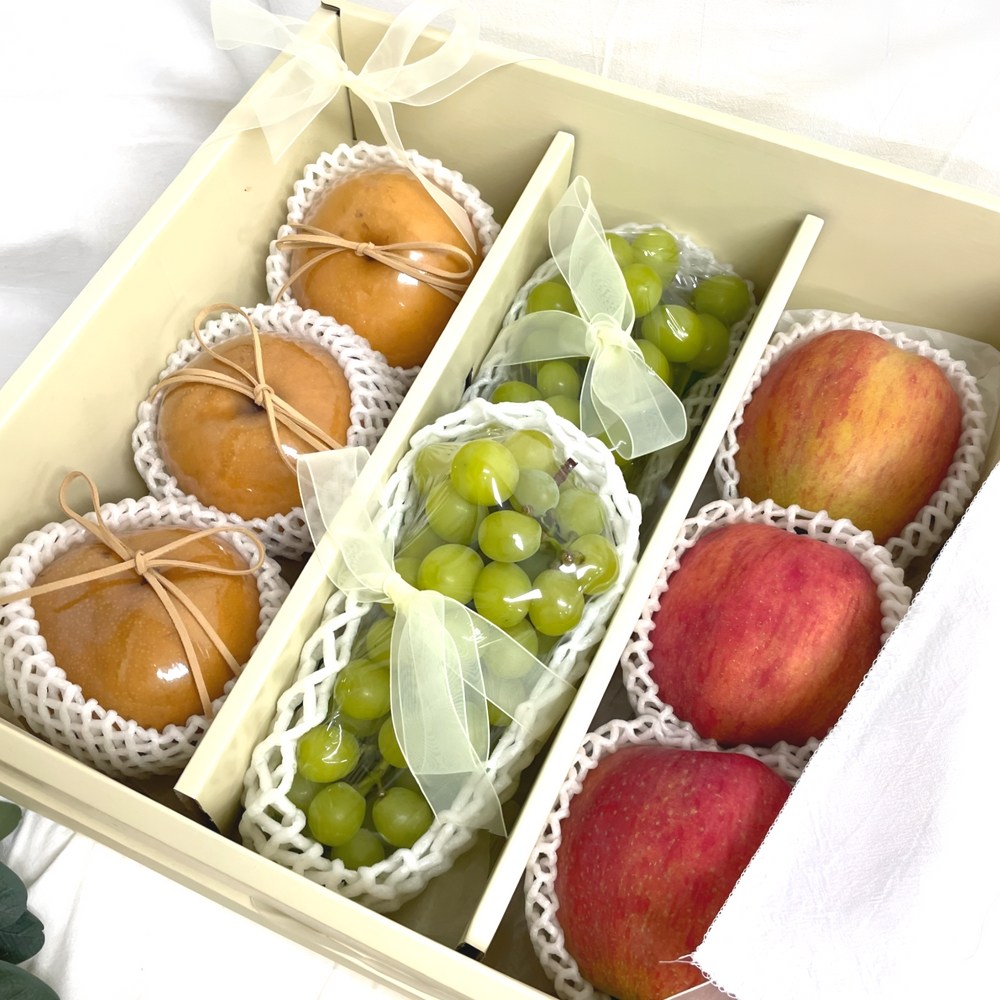 농랑부랑 프리미엄 명절 혼합 과일선물세트 사과 배 샤인머스켓 4.5kg 보자기 포함 48,000원