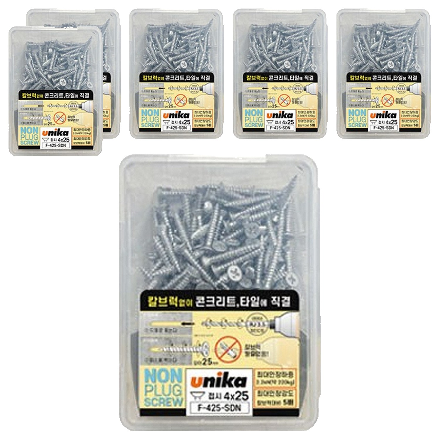 유니카 논프라 피스 접시머리 200pcs F-425-SDN, 6개 39,120원