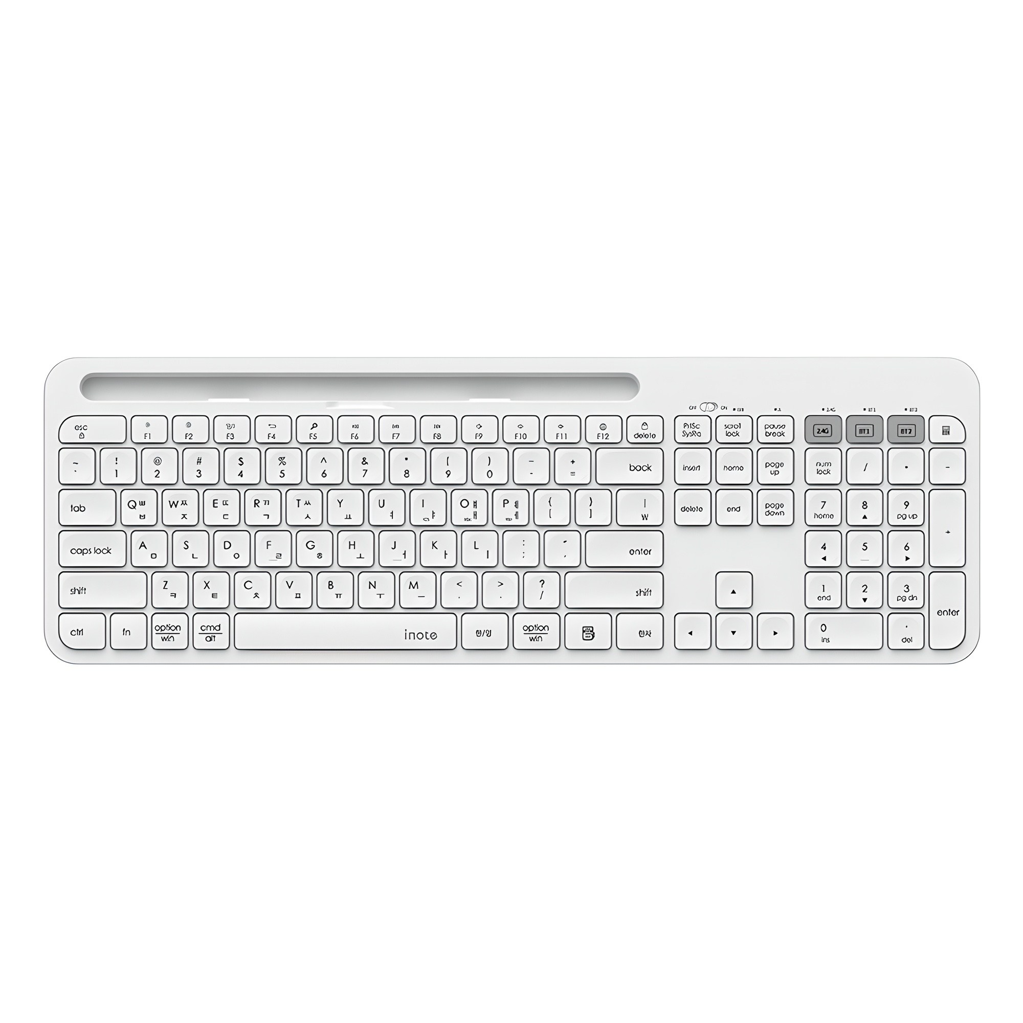 아이노트 멀티커넥트 무선 블루투스 5.0 일반형 키보드, 화이트, K608RB, 제조사축 29,700원