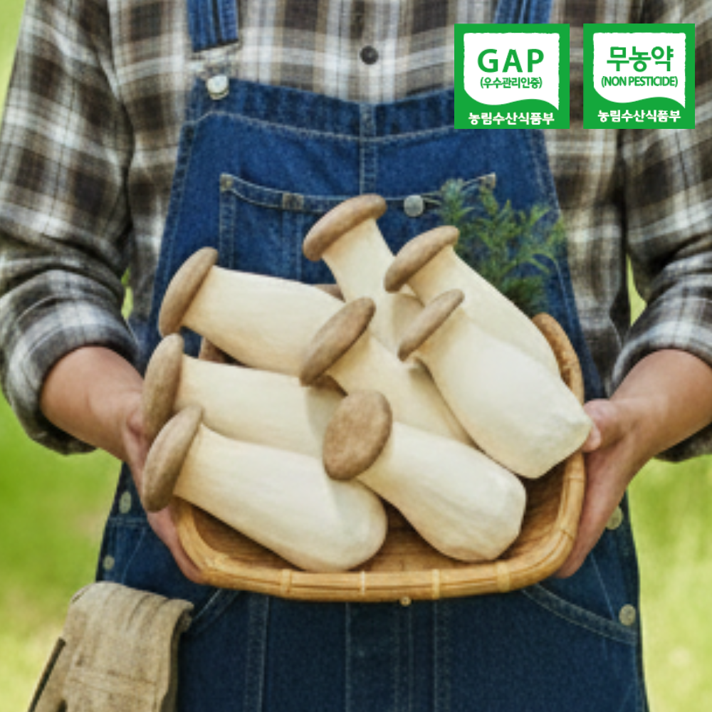 [GAP인증/무농약]그린피스농장 친환경 손질 새송이버섯(농장 직배송) 11,700원