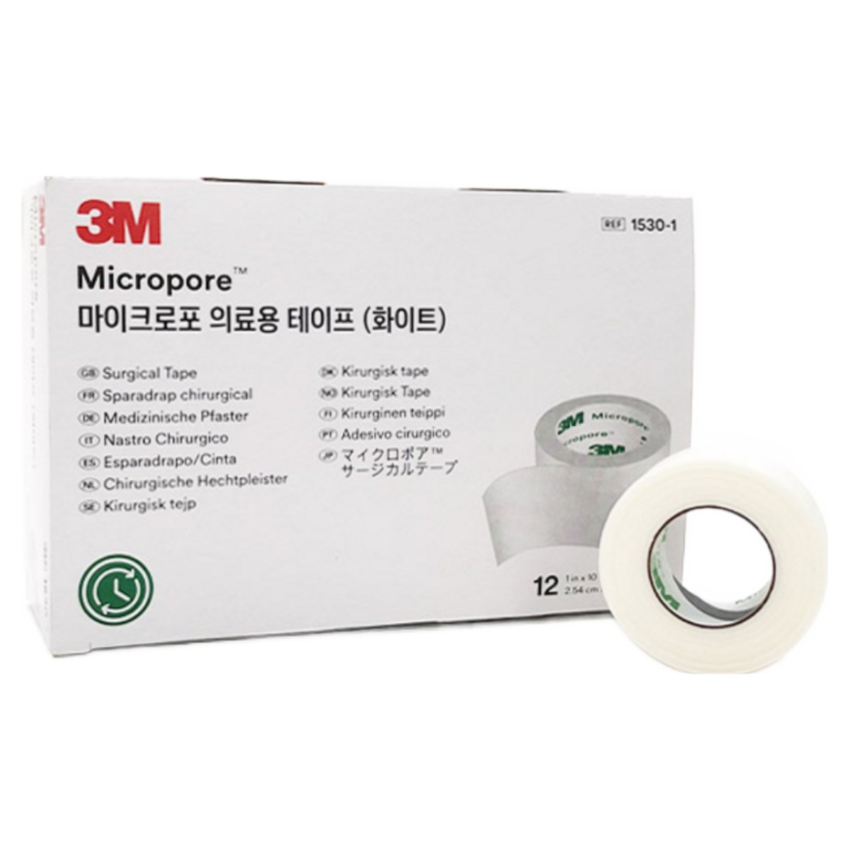 3M 마이크로포 의료용 테이프, 흰색 종이 반창고 1530-1,1530-0 (화이트) 12롤,24롤, 1개 15,900원