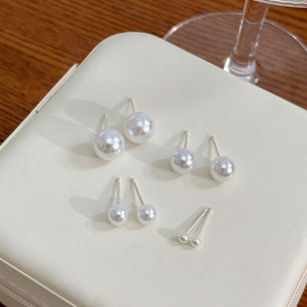 샤콘 실버925 은침 진주 귀걸이 4종세트 9,900원