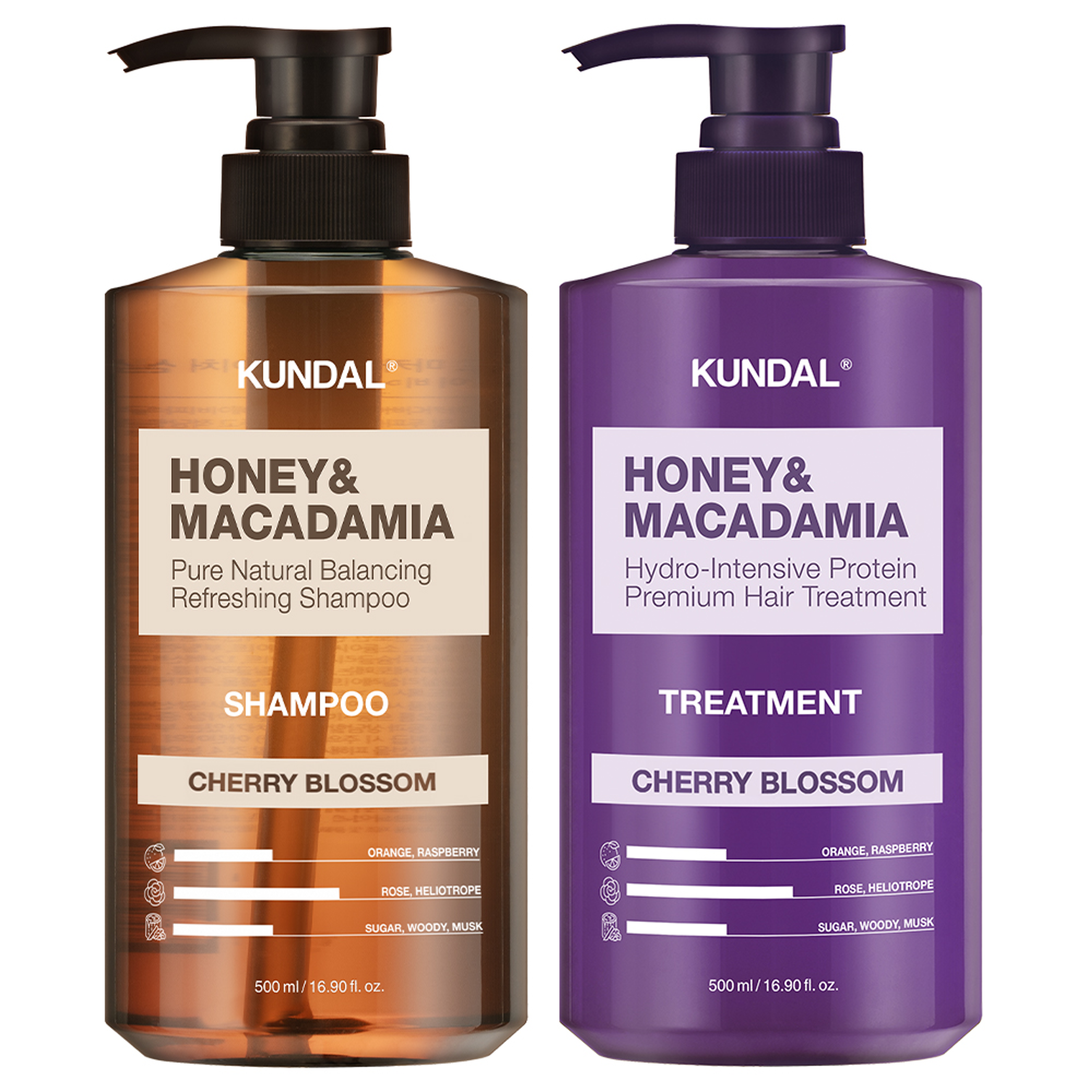 쿤달 네이처샴푸500ml + 트리트먼트500ml 체리블라썸향 15,500원