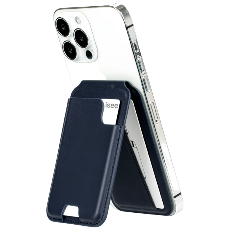 아이시(isee) 맥세이프 강력자석 각도조절 스탠드 카드지갑 (카드4장 수납), 잉크, 1개 19,900원