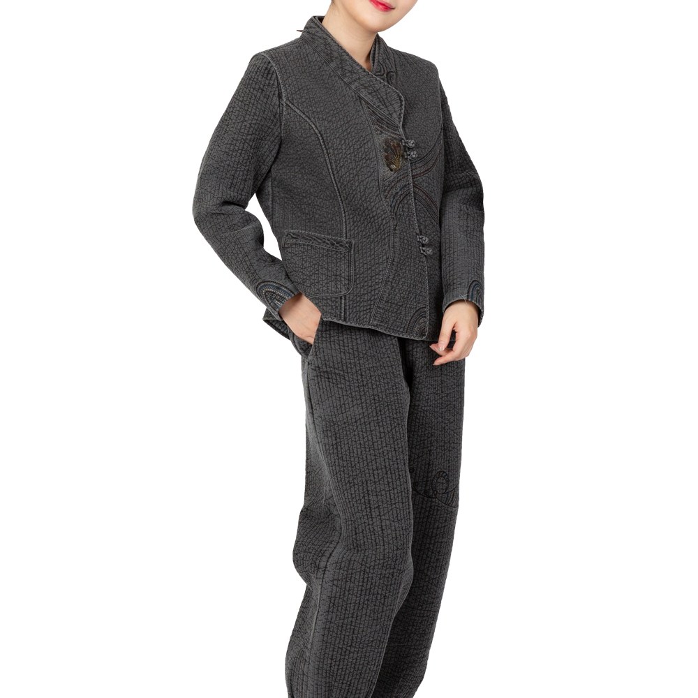 만덕몰 겨울용 여성 기모 면 누비 태극자수 3ps 세트 개량 생활한복 절복 법복 단체복 187,000원