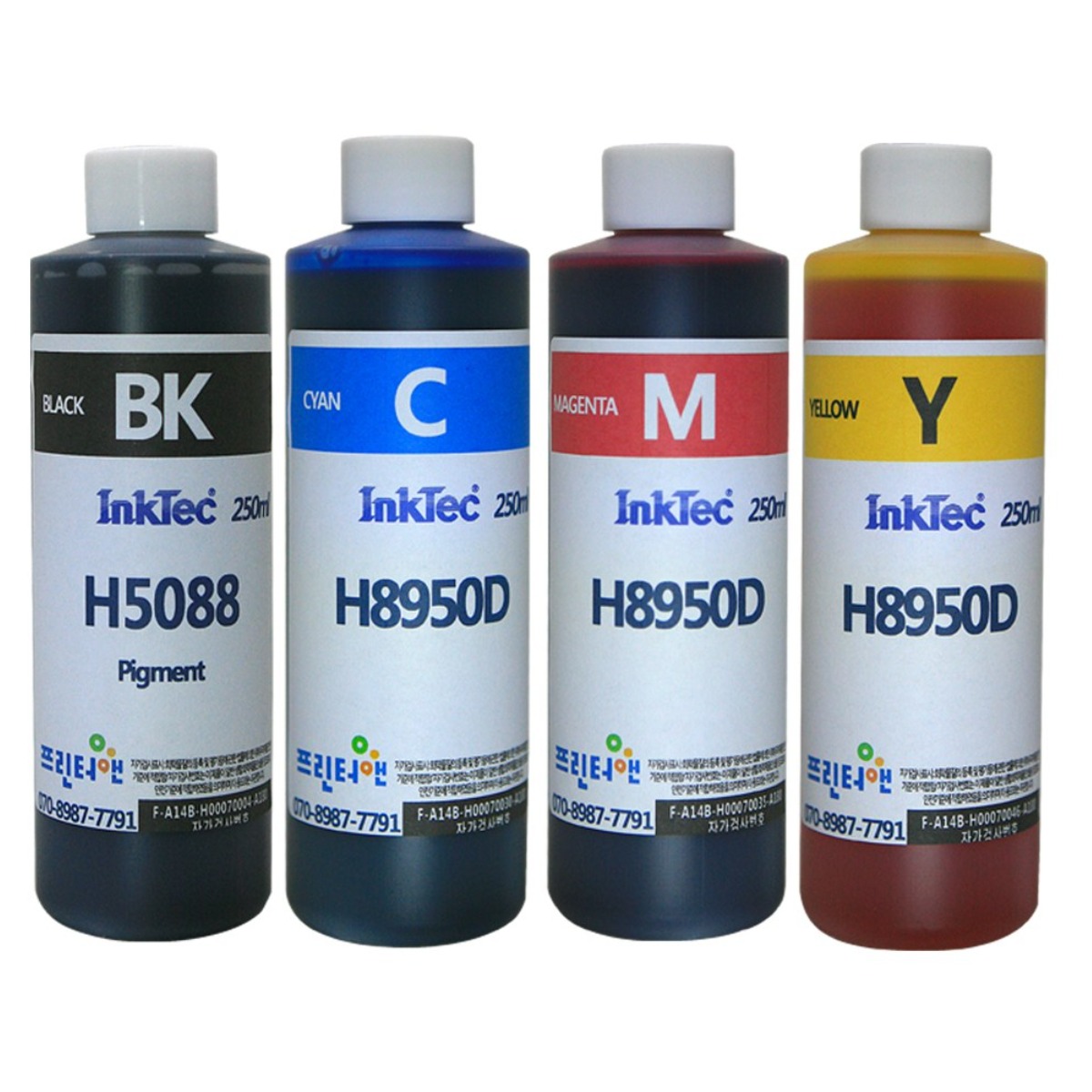 잉크테크 HP 무한 리필 잉크 HP9010 HP8100 HP8600 HP8610 HP8710 HP8210 HP7740 HP7720 HP7612 HP7110 4색 셋트, 250ml 4색셋트(검정안료+칼라염료), 1개 24,700원