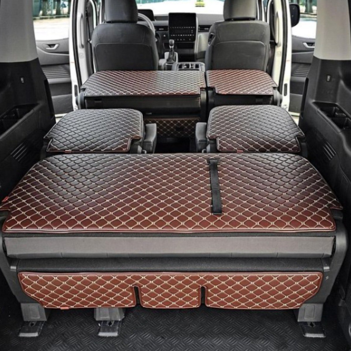 카토피아 2026 스타리아 퀼팅 가죽 트렁크매트 라운지 투어러 7인승 9인승 11인승 가죽 퀼팅 차박 매트 용품, 브라운, 투어러 11인승 89,000원