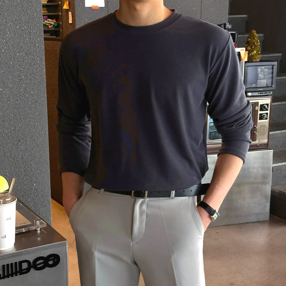 이브클로젯 남성용 이브 라운드 긴팔 니트 6120-1 25,300원