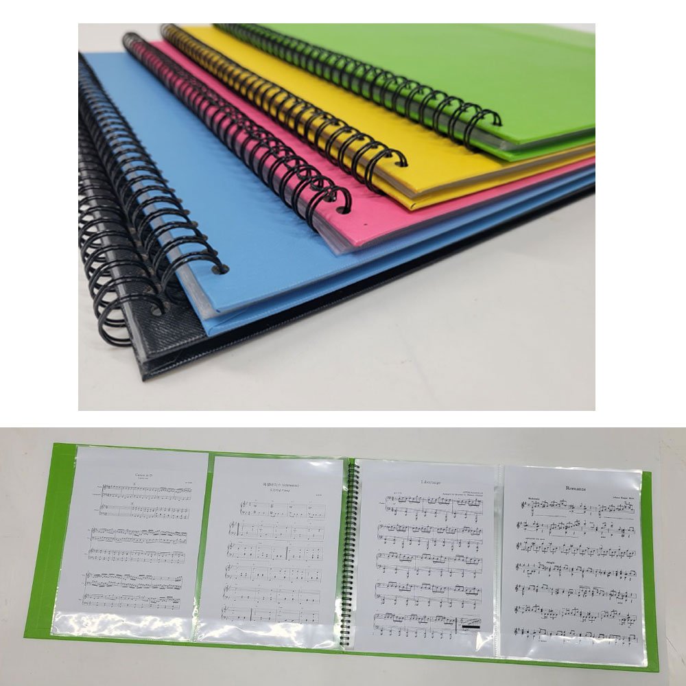 피아노 악보화일 4면 악보화일 A4 (60매) 에코표지, 5개, 분홍 48,500원