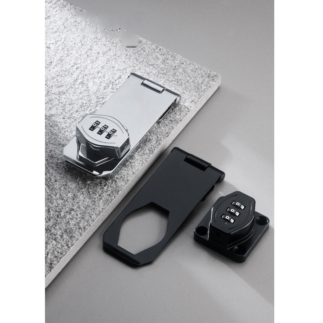 제이엠 미닫이잠금장치 번호키 열쇠없음 캐비넷 책상 서랍 방범 걸쇠 보호 잠금쇠, 크롴, 1개 12,000원