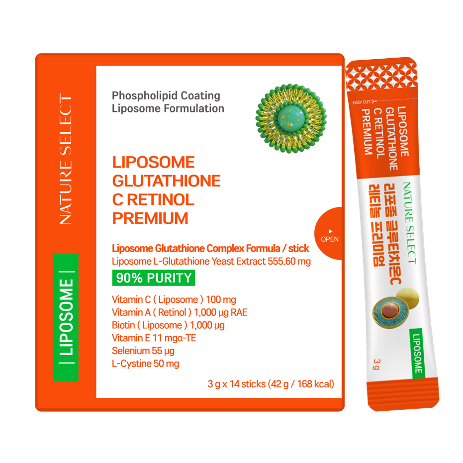 네이처셀렉 리포좀 글루타치온 C 레티놀 비오틴 100배 UP! 순도 90% 순수함량 500mg 식약청 인증, 42g, 1개 39,900원