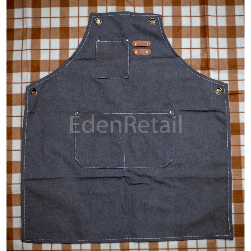 카페 바리스타 앞치마 공방 화방 네일샵 미용실 캔버스 작업용 앞치마, 그레이, 1개 4,000원