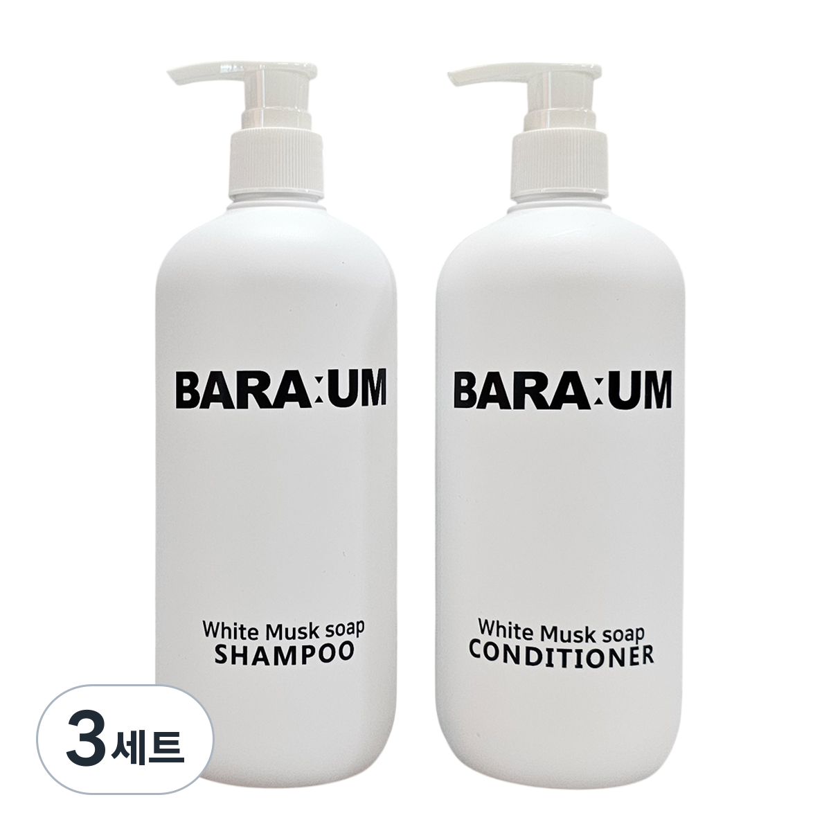바라움 향기 좋은 화이트머스크솝 샴푸/컨디셔너 세트 약산성 두피 정수리냄새 청소년 사춘기, 3세트 94,000원