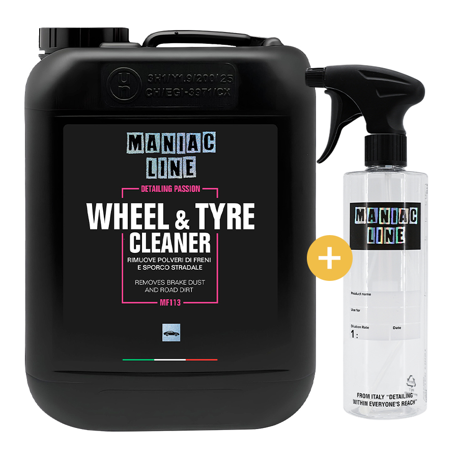 마프라 매니악 휠 앤 타이어 클리너 5L+매니악 소분통 증정 타이어 갈변 휠 세정 대용량 희석제품 90,000원