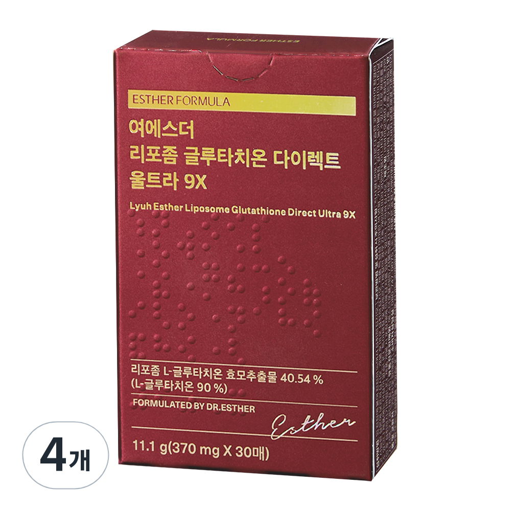 에스더포뮬러 여에스더 리포좀 글루타치온 다이렉트 울트라 9X, 4박스, 30회분 100,000원