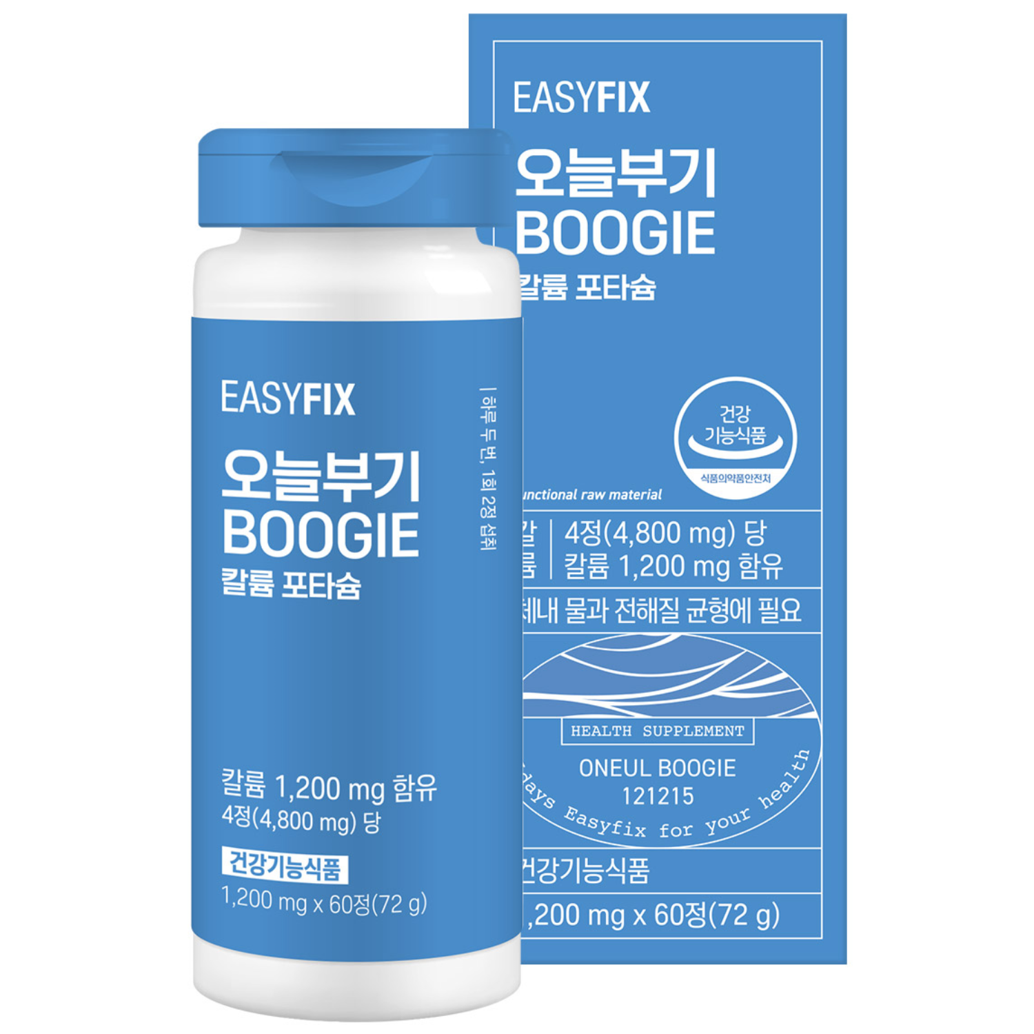 칼륨 포타슘 오늘 부기 국내산 제이인산칼륨 영양제 1200mg 이지픽스, 1개, 60정 35,900원